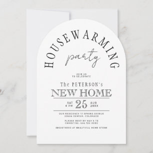 Simple modern new house housewarming party invitation