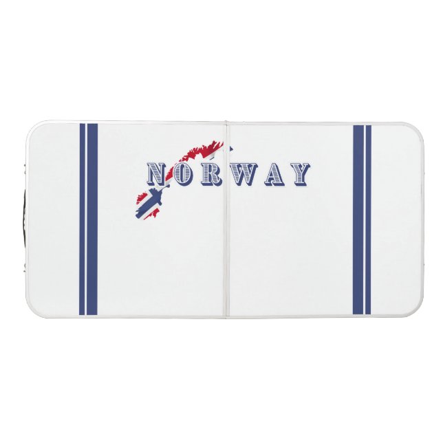 Simple Modern norway norwegian Letter Flag Souveni Beer Pong Table (Top)