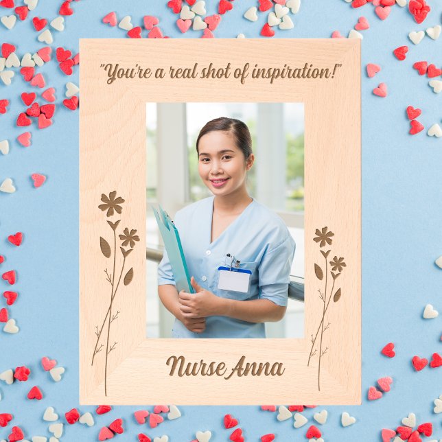 Simple Modern Nurse Appreciation Valentines Gift Engraved Frames (Creator Uploaded)