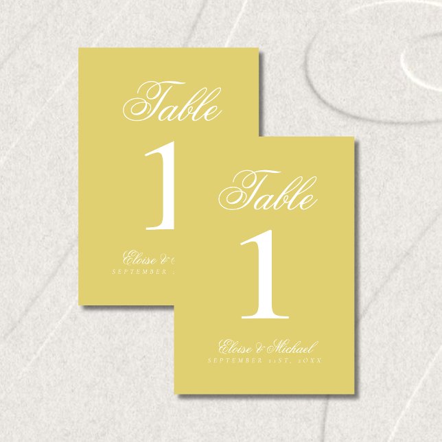 Simple Modern Old Money Wedding Table Number (Simple Modern Old Money Wedding Table Number)