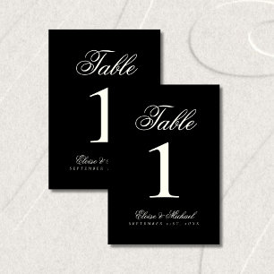 Simple Modern Old Money Wedding Table Number