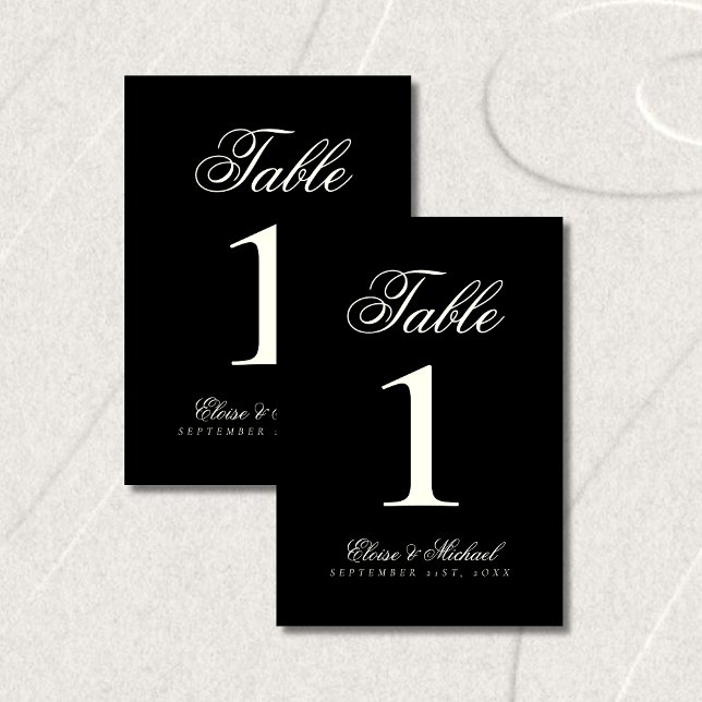Simple Modern Old Money Wedding Table Number (Simple Modern Old Money Wedding Table Number)