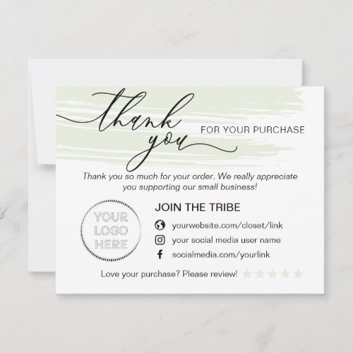 Simple Modern Online Store Shop Small Business Thank You Card