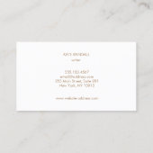 Simple Modern Orange Professional Networking Business Card (Back)