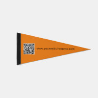 Simple Modern Orange Website Scannable QR Code