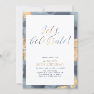 Simple Modern Pattern Adult Birthday Party Invitation
