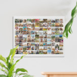 Simple Modern Personalized 108 Photo Collage Faux Canvas Print<br><div class="desc">Create your own personalized photo collage faux canvas print featuring 108 of your favorite pictures.</div>