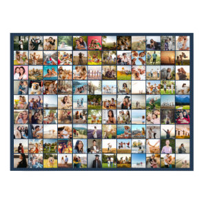 Simple Modern Personalized 108 Photo Collage Poster