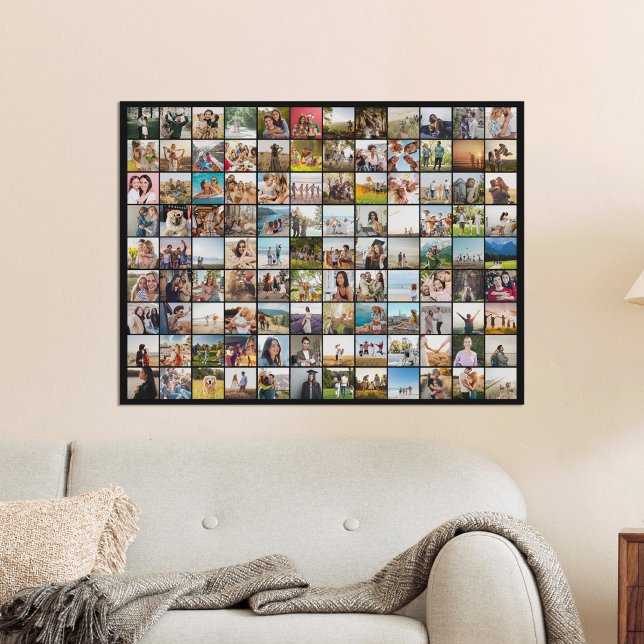 Simple Modern Personalized 108 Photo Collage Print (Creator Uploaded)