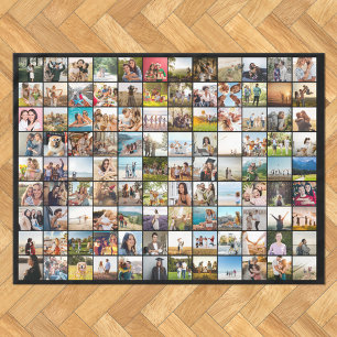Simple Modern Personalized 108 Photo Collage Tablecloth