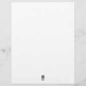 Simple modern personalized black and white letterhead (Back)