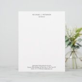 Simple modern personalized black and white letterhead (Standing Front)