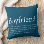 Simple Modern Personalized Boyfriend Definition Throw Pillow<br><div class="desc">Personalize for your boyfriend to create a unique valentine,  Christmas or birthday gift. A perfect way to show him how amazing he is every day. Designed by Thisisnotme©</div>