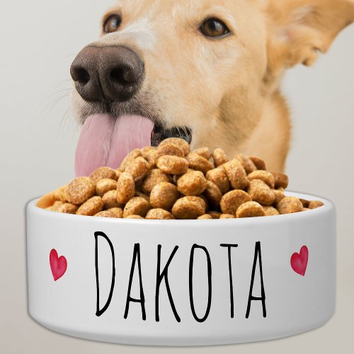 Simple Modern Personalized Dog Cat Pet Bowl