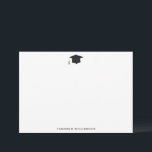 Simple Modern Personalized Name Graduation Thank You Card<br><div class="desc">Help your graduate send proper thank yous with these classic note cards featuring a cap and tassel design. Perfect for acknowledging gifts, congratulations, and support from family and friends after the big day. The simple, elegant design with personalized name makes writing thank you notes quick and easy for your grad....</div>