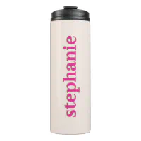 Simple Modern Personalized Pink Thermal Tumbler