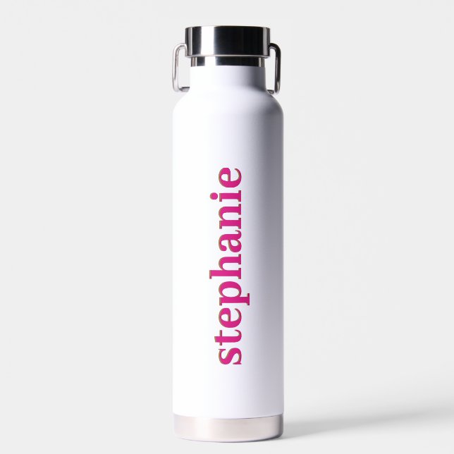 Simple Modern Personalized Pink Water Bottle (Front)