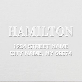 Simple Modern Personalized Return Address Embosser by dulceevents at Zazzle
