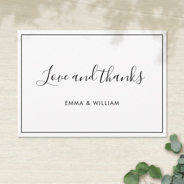 Simple Modern Personalized Thank You Flat Card (Creator Uploaded)