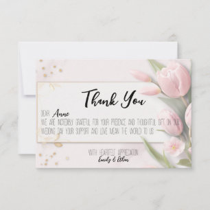 Simple & Modern Personalized Wedding Thank You Car Card