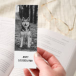 Simple Modern Pet or People Photo Bookmarks<br><div class="desc">Add your own photo and text to create a unique photo gift. This bookmark is ready to be customized with your photo and your own names or message in distressed black typewriter style lettering. The simple, modern black and white style looks great with black and white or color photos. The...</div>