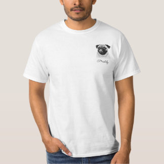 Simple Modern Pet Photo & Name B & W T-Shirt