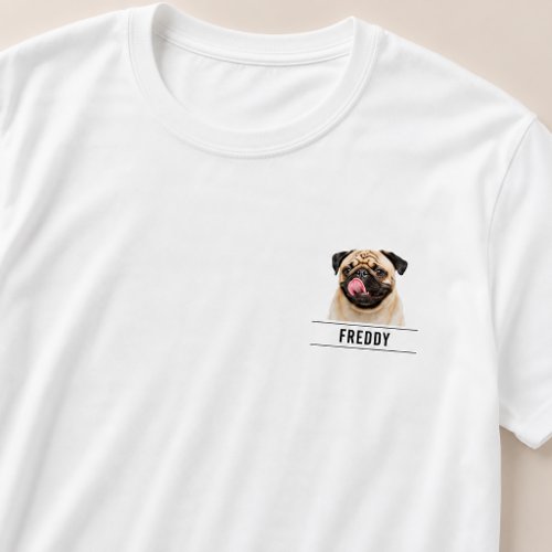 Simple Modern Pet Photo & Name T-Shirt