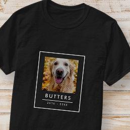 Simple Modern Pet Remembrance Memorial Photo T-Shirt