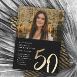 Simple Modern Photo 50th Birthday Invitation<br><div class="desc">Simple Modern Photo 50th Birthday Invitation. Click the edit/personalize button to customize this design.</div>