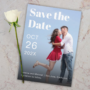 Simple Modern Photo and Typography Save The Date