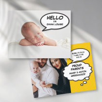 Simple Modern Photo Baby Birth Announcement