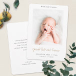 Simple Modern Photo Baby Gift Thank You Card<br><div class="desc">This simply charming photo baby gift thank you card features a contemporary design that lets you easily customize it to suit your style. We've chosen rounded corners as the default setting, but you can easily change the look to sharp corners, as that look also works wonderfully with this design. Scalloped...</div>