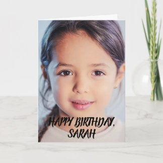 SIMPLE MODERN PHOTO BIRTHDAY GREETING CARD