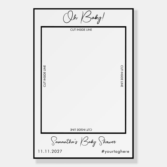 Simple Modern Photo Booth Selfie backdrop Foam Board (Front)