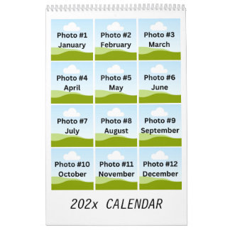 Simple Modern Photo Collage Minimalist Custom 2026 Calendar