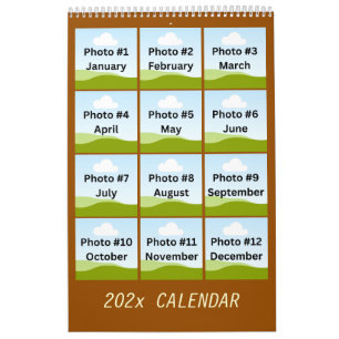 Simple Modern Photo Collage Minimalist Custom 2026 Calendar