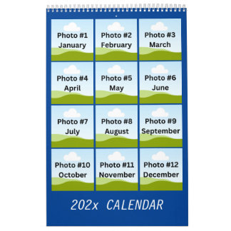 Simple Modern Photo Collage Minimalist Custom 2026 Calendar