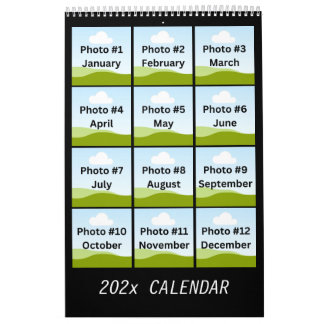 Simple Modern Photo Collage Minimalist Custom 2026 Calendar