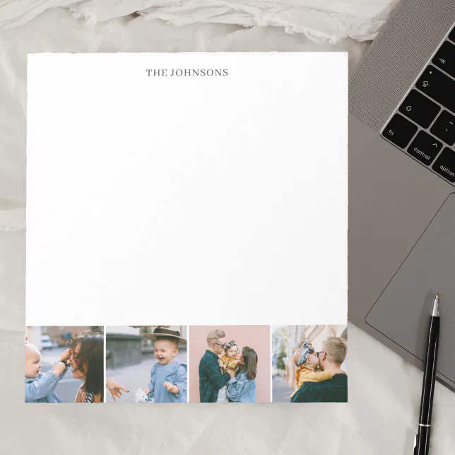 Collage Notepage Simple Modern Photo Collage Notepad | Zazzle