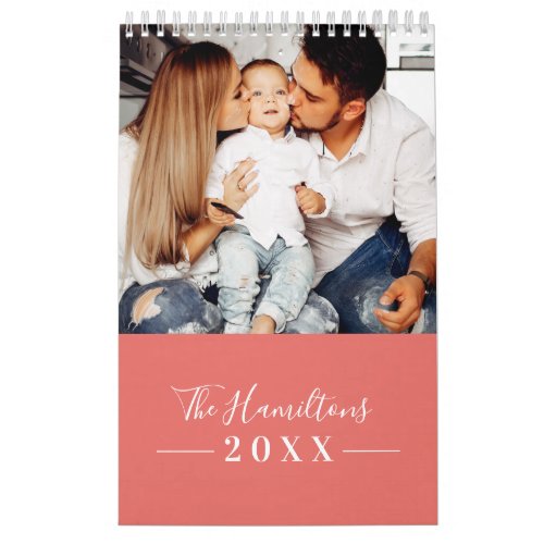 Simple Modern Photo Family 2022 Calendar