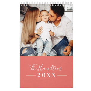 Simple Modern Photo Family 2025 Calendar