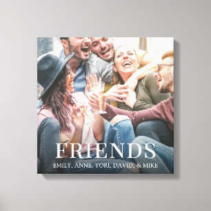 Simple Modern Photo Friends Minimalist Design Canvas Print