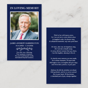 Simple Modern Photo Funeral Card
