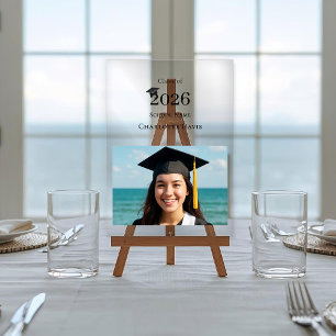 Simple modern photo Graduate Acrylic Sign
