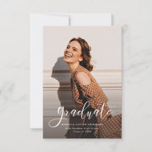 Simple Modern Photo Graduation Announcement