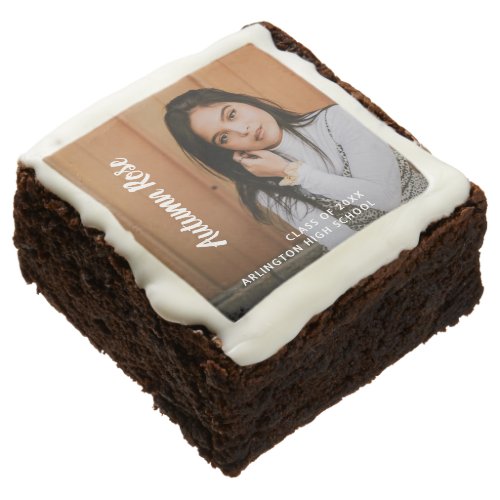 Simple Modern Photo Graduation Brownie