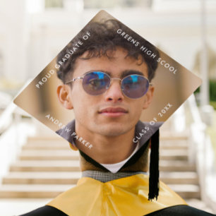 Simple Modern Photo Portrait Achievement Success   Graduation Cap Topper