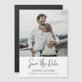 Simple Modern Photo Save the Date Magnets (Front/Back)