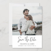 Simple Modern Photo Save the Date Magnets (Front)