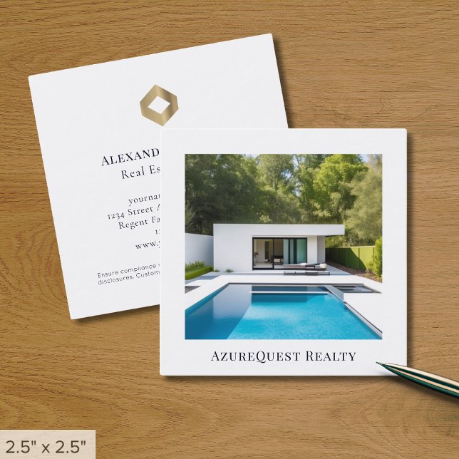 Simple Modern Photo Square Business Card (Creator Uploaded)